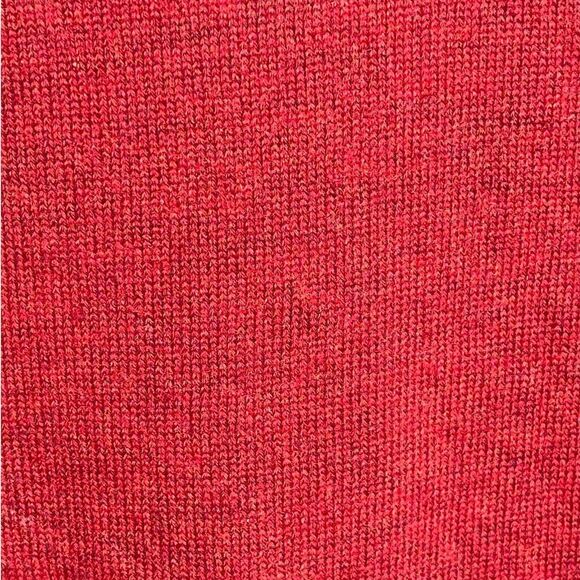 Brook Brothers Extra Fine Italian Merino Wool Red Black Turtleneck Size L - Picture 8 of 9